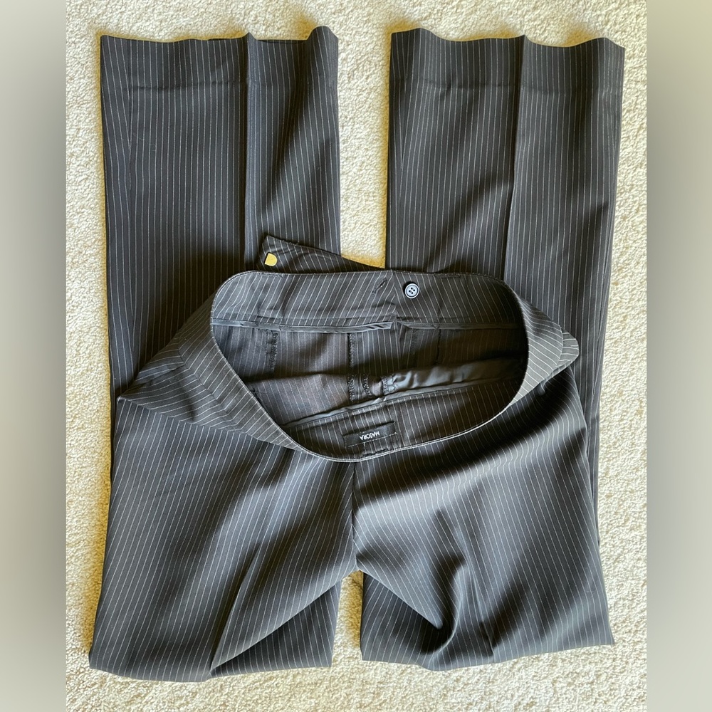 Majora pinstripe flared-leg low-rise pants slacks trousers #Y2K #vintage
